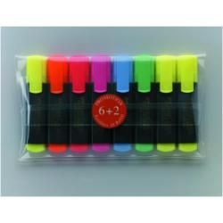 Faber-Castell Textliner 1548 Refill - Highlighting Pen - Water-Based Ink - 0.5, 1, 2mm - Pack of 8