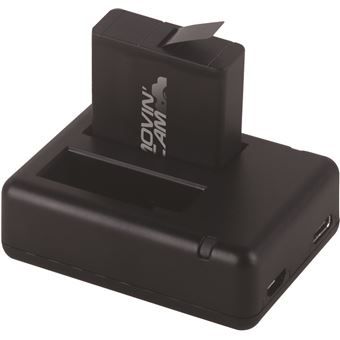 MOVIN'CAM Dual Charger and Battery for GoPro Hero 5, Black