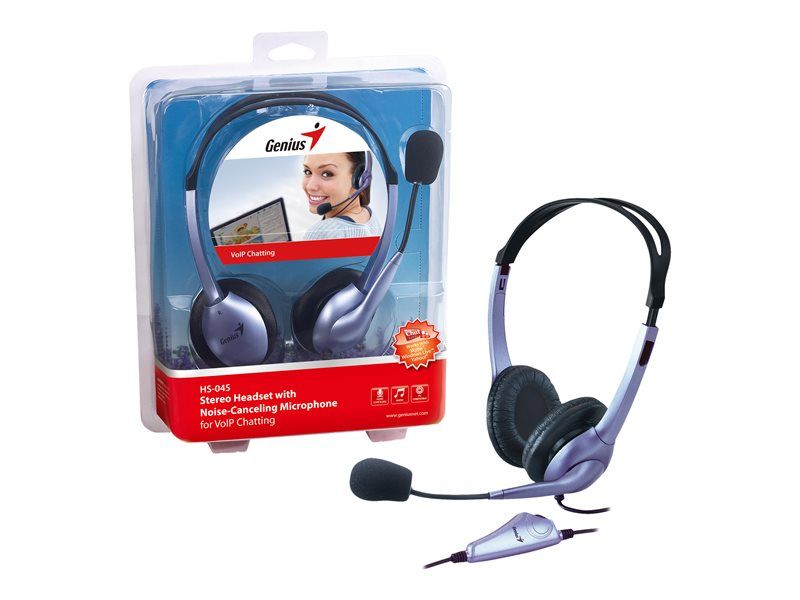 Auriculares con cable Genius HS-04S sobre el oído
