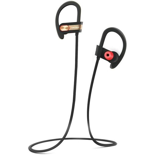 Casque sans fil Tritina Sport résistant à la transpiration, stéréo pour la course et le jogging, argent