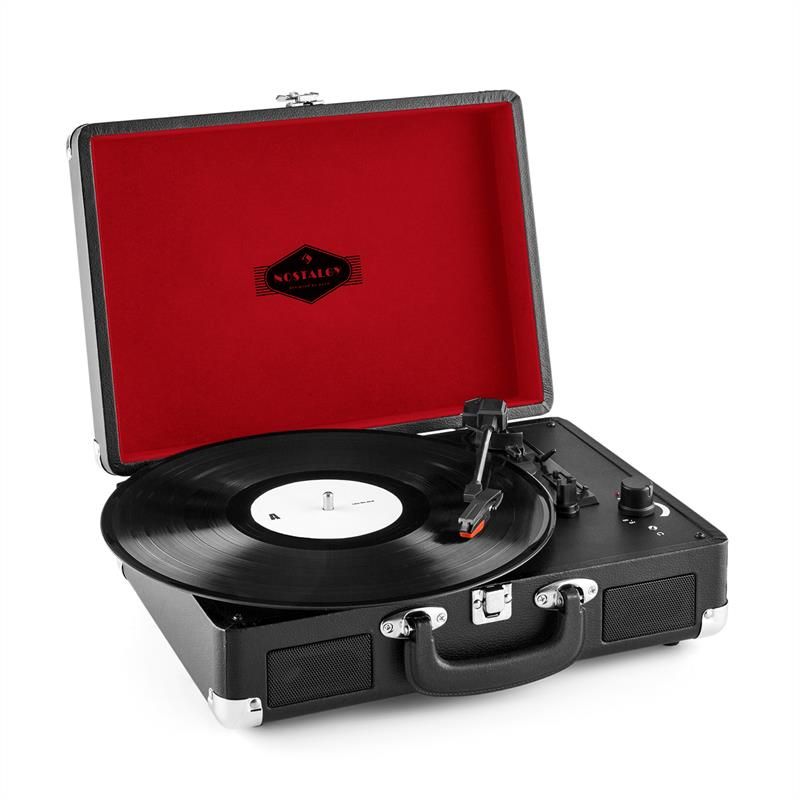 Auna Peggy Sue Platinum Vinyl Portable Turntable - Black