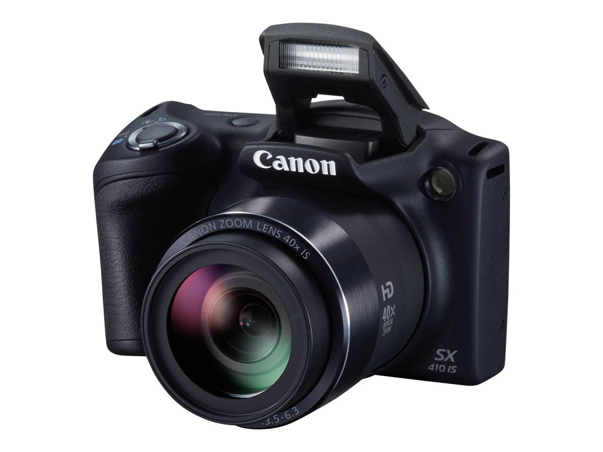 Canon PowerShot SX410 IS Compact Digital Camera - 20MP - 720p - 40x Optical Zoom - Black