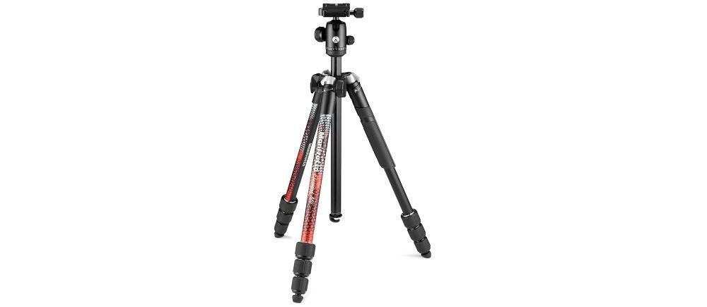 Trépied Manfrotto Element MII Aluminium Rouge 4 Section BH