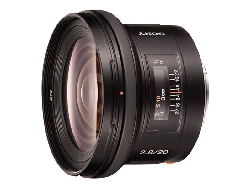 Sony SAL20F28 Wide-Angle Lens - 20mm, f/2.8 - Sony A-mount - for Handycam NEX-VG900 and Select DSLR, SLT, and NEX Cameras