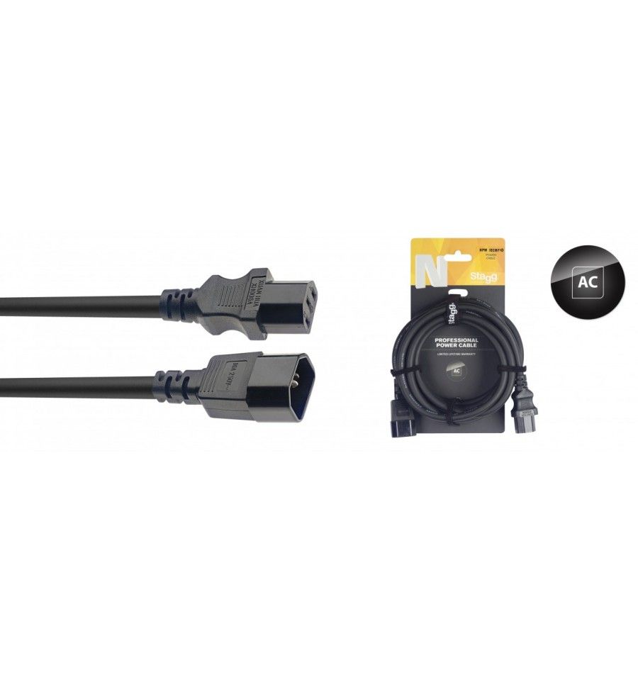 Stagg N-Series Power Cable Extension, 1.5m
