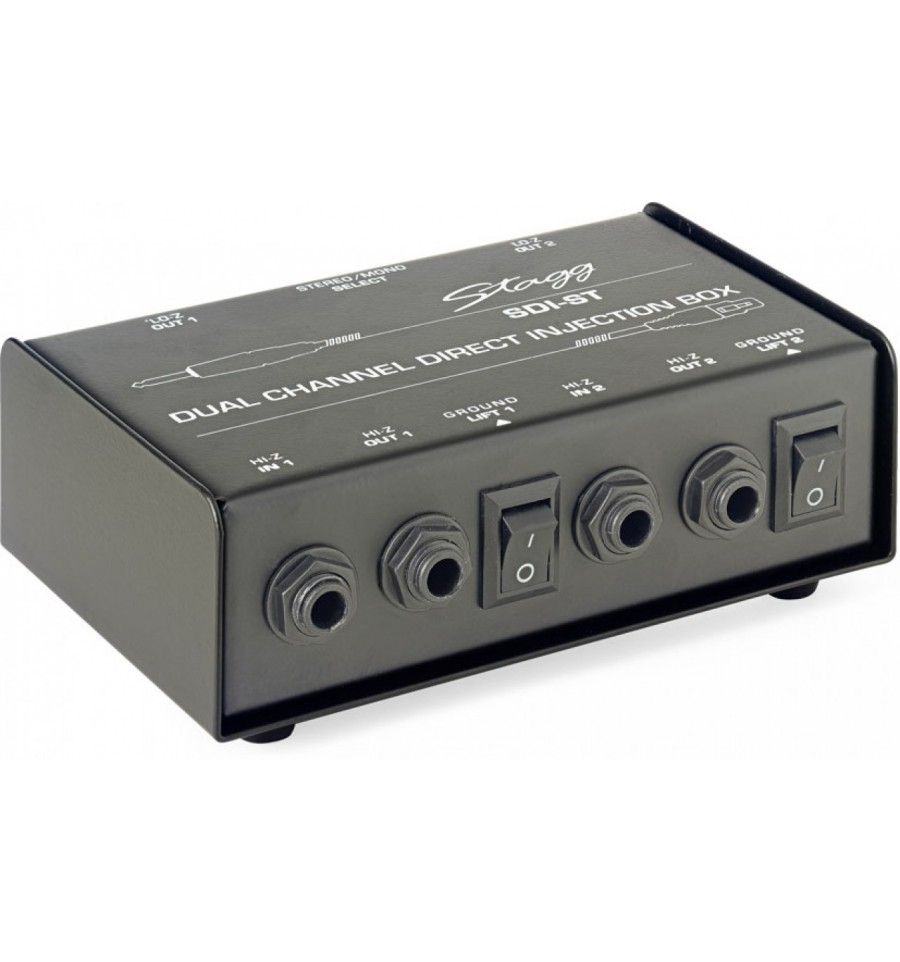 Stagg SDI-ST Passive DI Box, 2-Channel Switchable Mono/Stereo