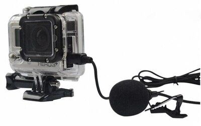Gopro High-Quality Clip-On Mini USB Reverse Smartphone Microphone Hands-Free Micro - Black, Hot Sale for GoPro Hero 3/4