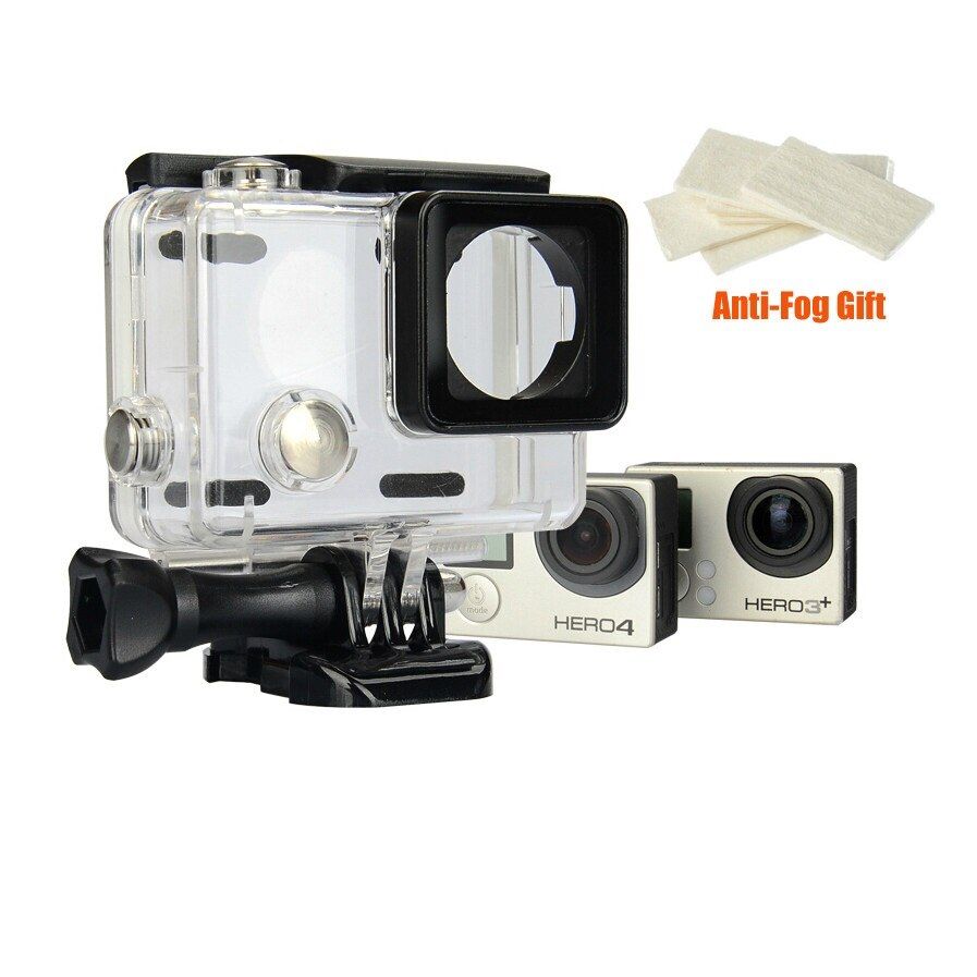 Onelook 45M Waterproof Dive Case with Anti-Fog + Glass Mount Camera Action Accessories for GoPro Hero 3+ / 4