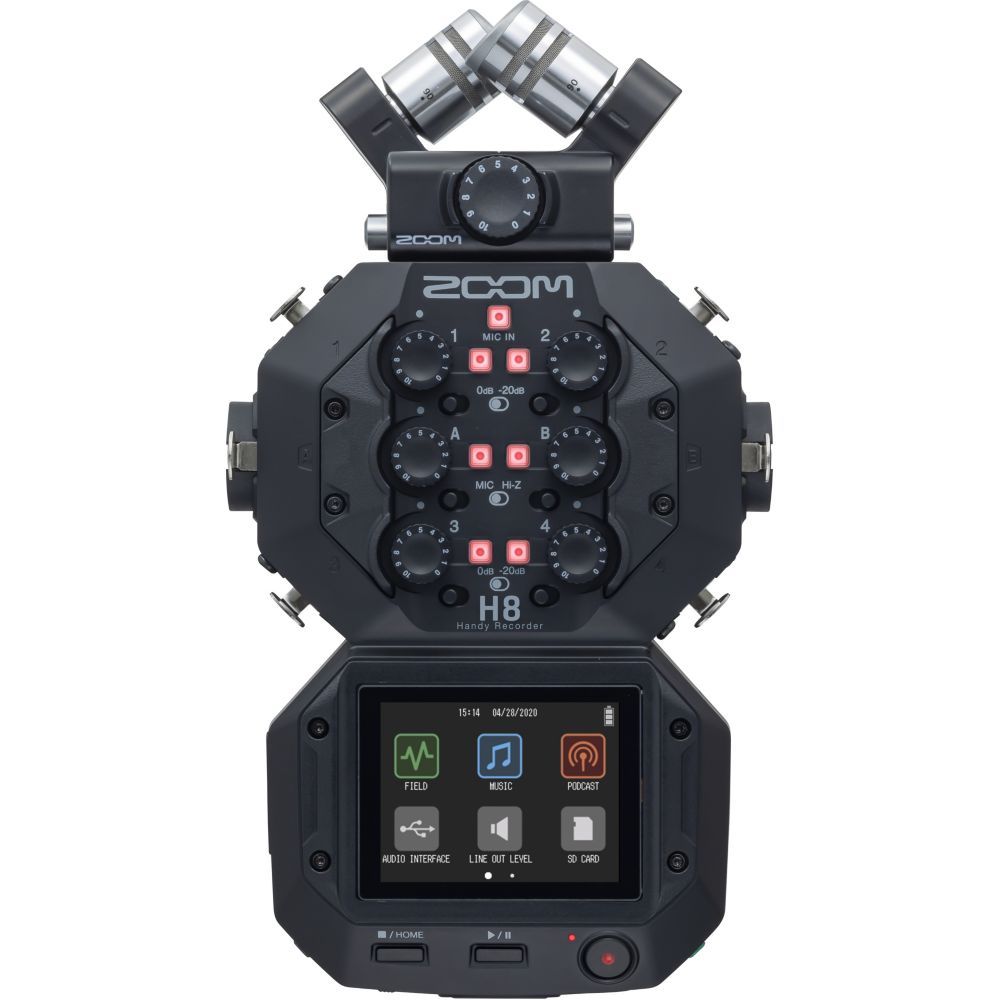 Zoom H8 - 12-Track Field Recorder - XY Microphone - 4 XLR Inputs and 2 XLR Combo Outputs