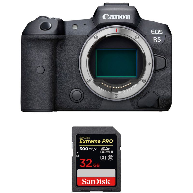 Canon EOS R5 Nu + SanDisk 32GB Extreme PRO UHS-II SDXC Card