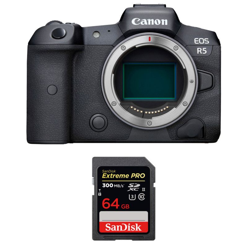 Canon EOS R5 Nu + SanDisk 64GB Extreme PRO UHS-II SDXC Card
