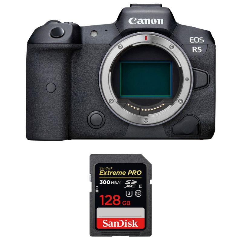 Canon EOS R5 Nu + SanDisk 128GB Extreme PRO UHS-II SDXC Card