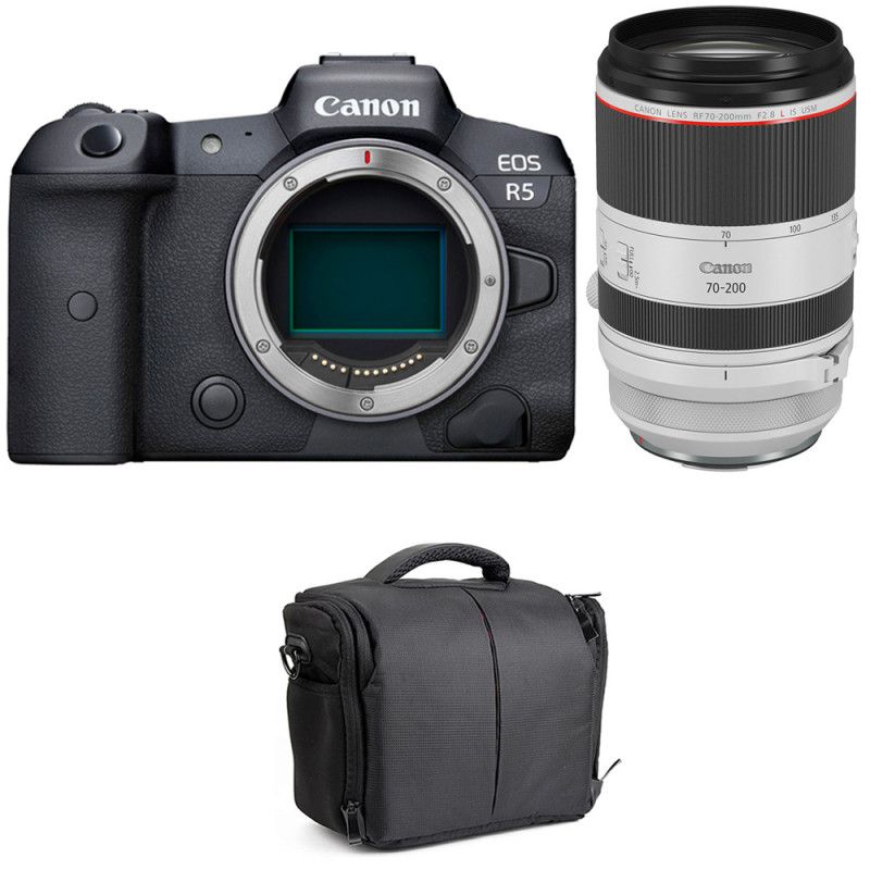 Canon EOS R5 + RF 70-200mm f/2.8L IS USM + Bag