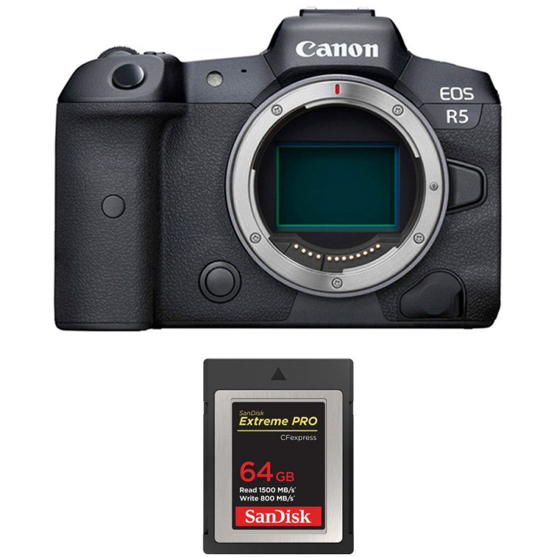 Canon EOS R5 Nu + SanDisk 64GB Extreme PRO CFexpress Tipo B