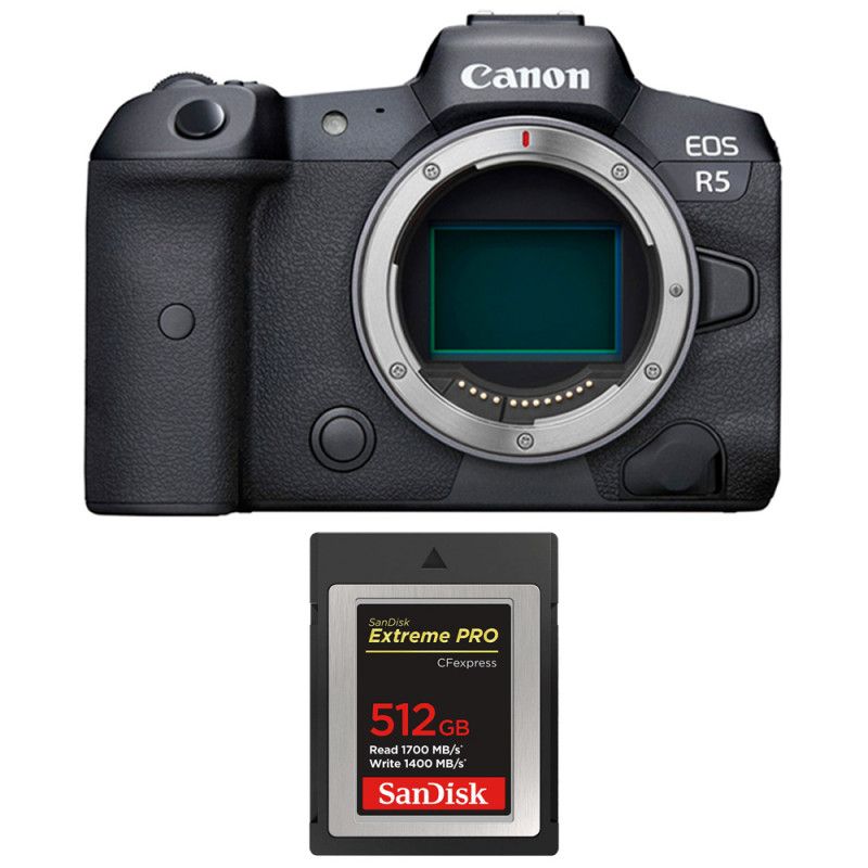 Canon EOS R5 Nu + Tarjeta SanDisk 512GB Extreme PRO CFexpress Tipo B
