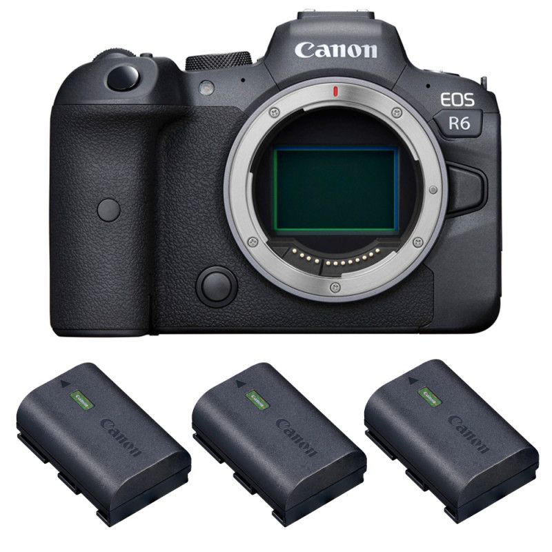 Canon EOS R6 Nu + 3 Canon LP-E6NH 2-Year Warranty