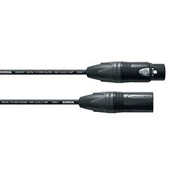 Cordial CDX5-1 - 5-Point DMX Cable, 3 XLR Male to Female Connectors, 5m