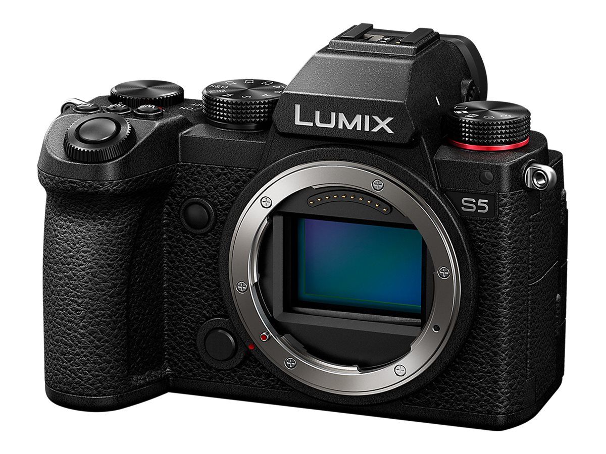 Panasonic Lumix S5 - Digital Camera - Mirrorless - 24.2 MP - Full Frame - 4K/60p - Body Only - Wi-Fi, Bluetooth - Black