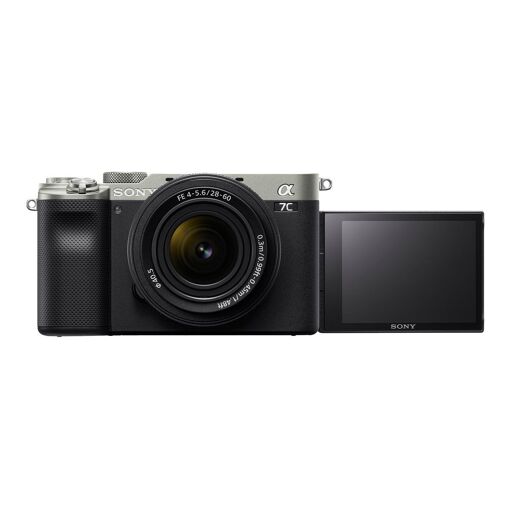 Sony a7C ILCE-7CL - Cámara digital - Sin espejo - 24,2 MP - Cuadro completo - 4K/30 fps - Lente zoom óptica 2,1x 28-60 mm - Wi-Fi, NFC, Bluetooth - Plata