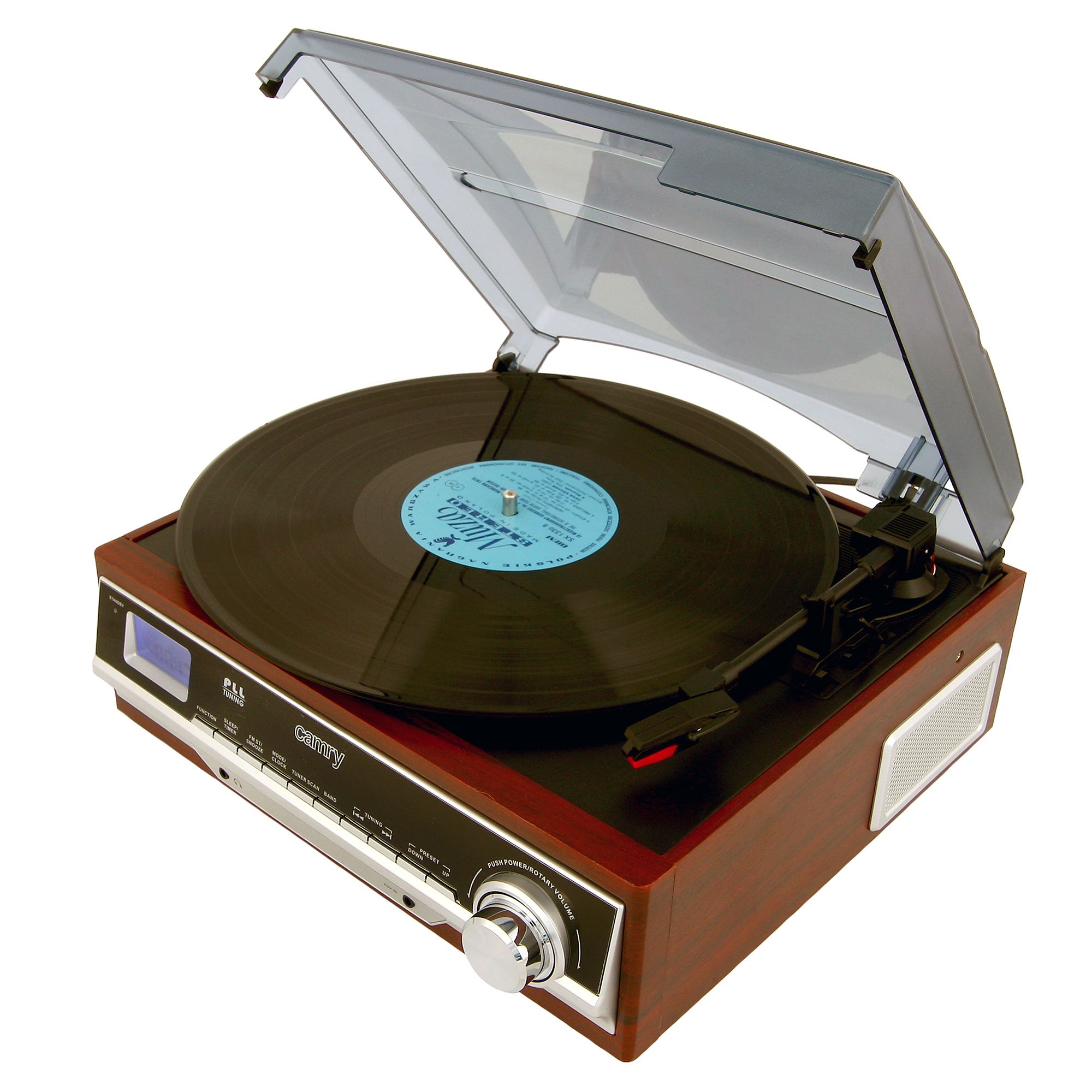 Camry Vintage Vinyl Bluetooth Turntable CR1168, 3 Speeds (33/45/78 RPM), USB/SD/MMC, Wood Case