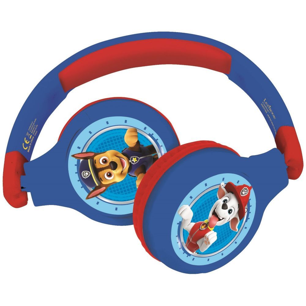 Lexibook Paw Patrol 2-in-1 Bluetooth & Wired Headset for Kids with Sound Limit