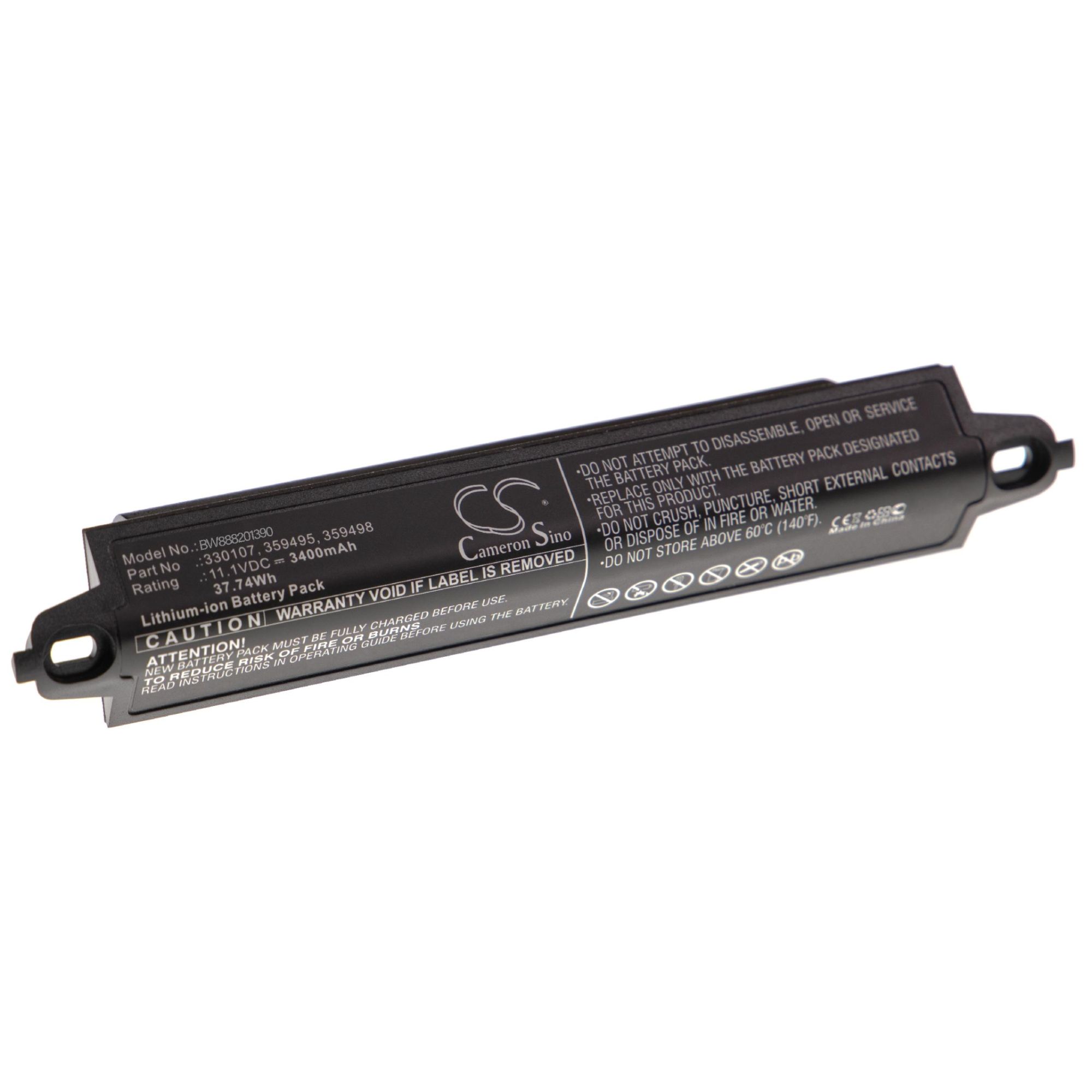 vhbw Rechargeable Battery Compatible with Bose SoundTouch 20 Speakers (3400mAh, 11.1V, Li-Ion)