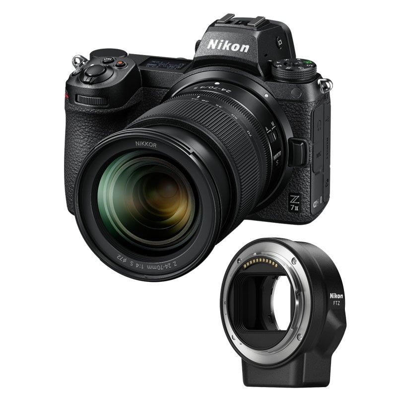 Kit Nikon Z7 II con Nikkor Z 24-70mm f/4.0 S y adaptador de montaje FTZ