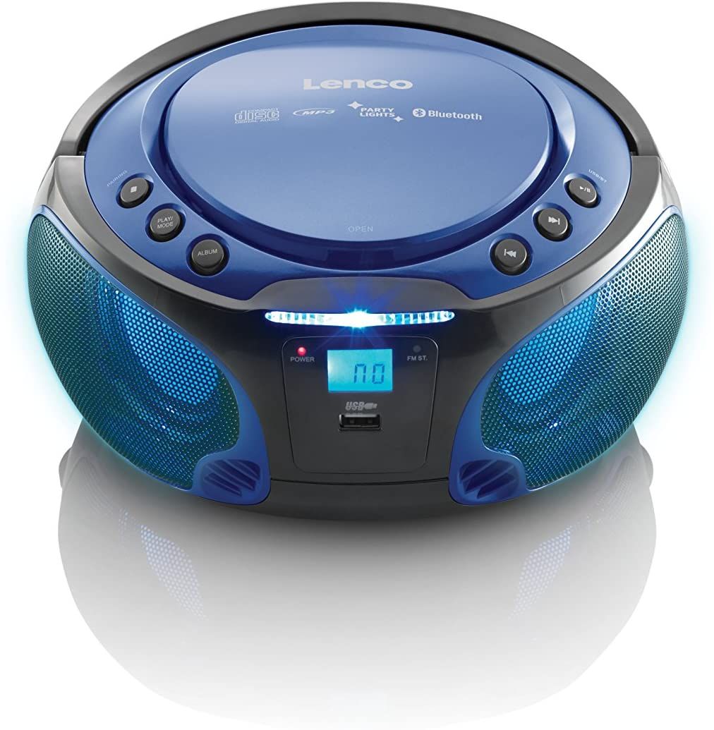 Lenco SCD-550 Portable CD Player with FM Stereo and Bluetooth