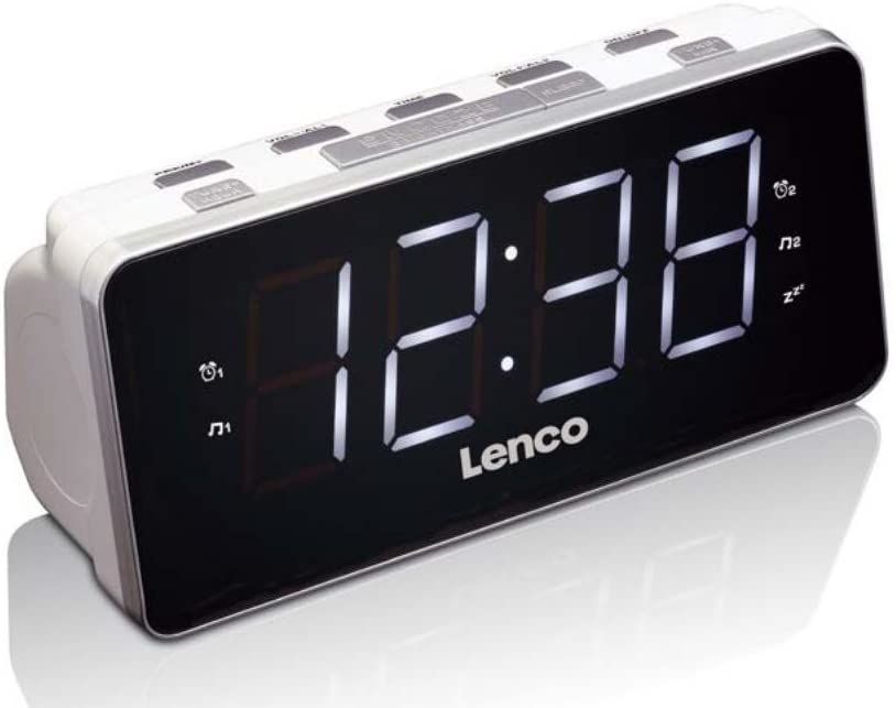 Lenco Digital FM Radio Alarm Clock with Large LED Display