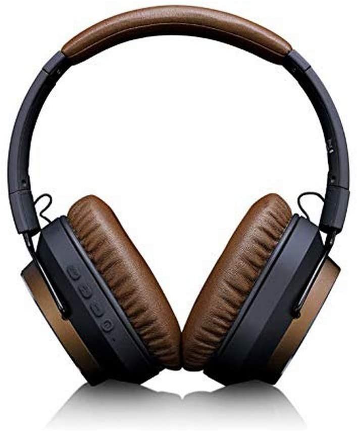 Lenco Wireless Bluetooth Headphones - Brown Black (HPB-730)