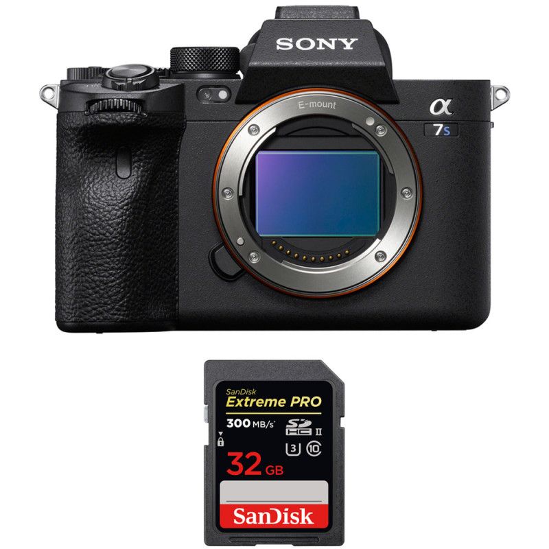 Sony Alpha a7S III Nu + Tarjeta SanDisk 32GB Extreme PRO UHS-II SDXC 300MB/s, Garantía de 2 años