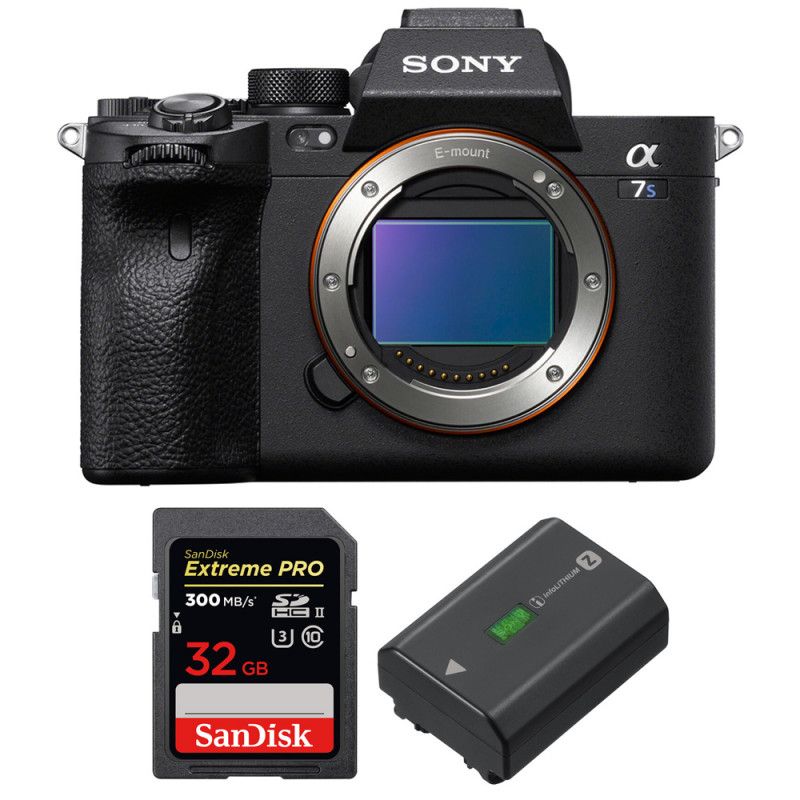 Sony Alpha a7S III Nu + tarjeta de memoria SanDisk 32GB Extreme PRO UHS-II SDXC 300MB/s + batería Sony NP-FZ100 (garantía de 2 años)