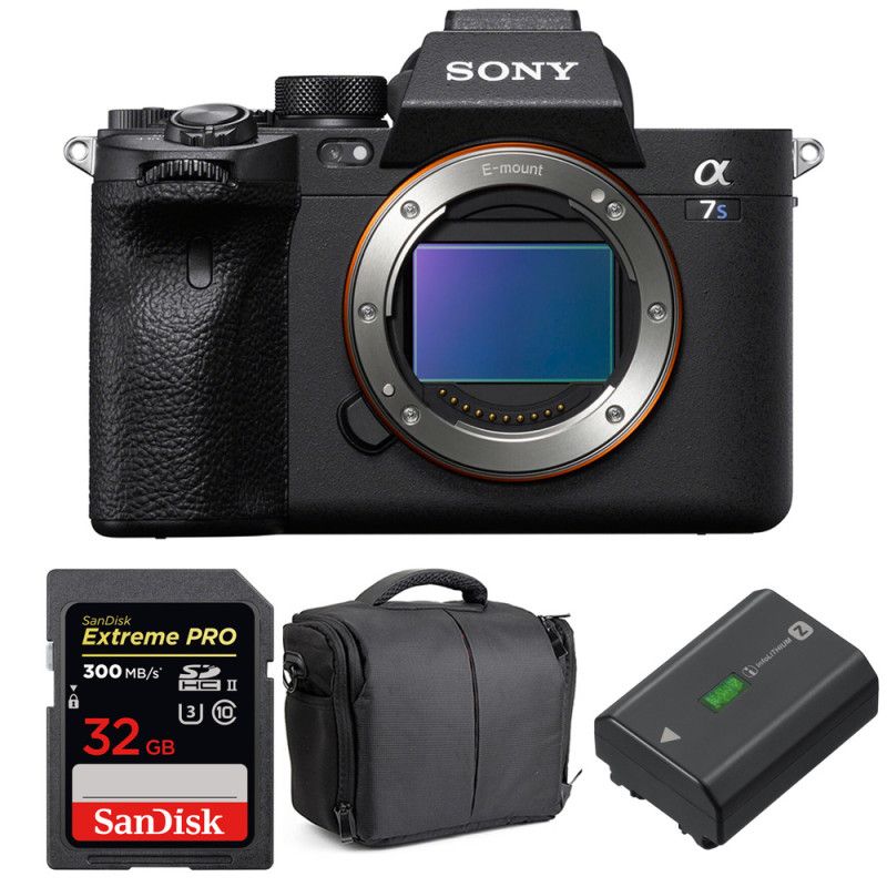Sony Alpha a7S III Nu + Tarjeta SanDisk 32GB Extreme PRO UHS-II SDXC 300 MB/s + Batería Sony NP-FZ100 + Bolsa de Garantía 2 Años