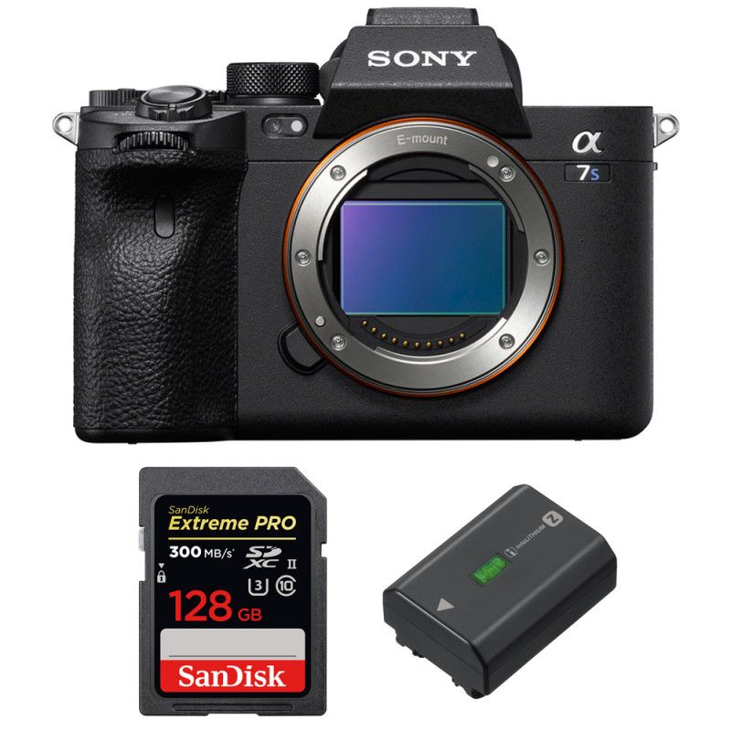 Sony Alpha a7S III Nu + tarjeta SanDisk de 128 GB Extreme PRO UHS-II SDXC 300 MB/s + batería Sony NP-FZ100, garantía de 2 años