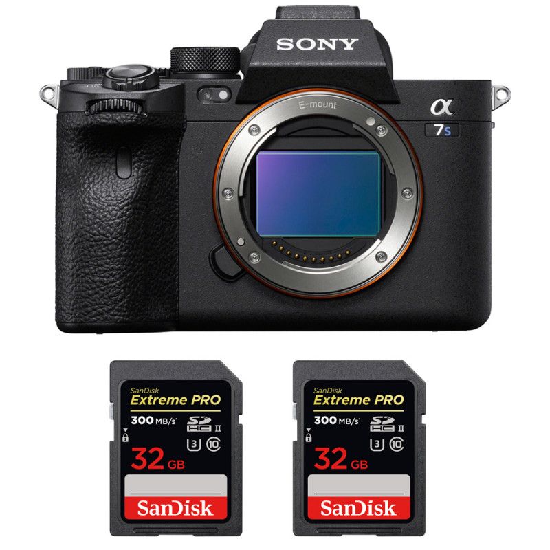 Sony Alpha a7S III Nu + 2 Tarjetas SanDisk 32GB Extreme PRO UHS-II SDXC 300MB/s Garantía de 2 años