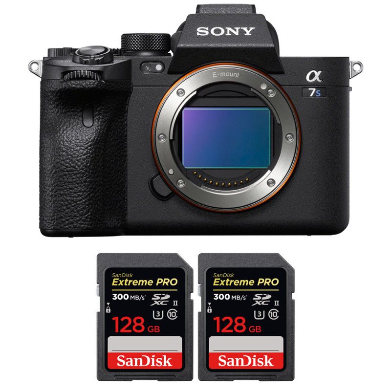Sony Alpha a7S III Nu + 2 tarjetas SanDisk 128GB Extreme PRO UHS-II SDXC 300 MB/s Garantía 2 años
