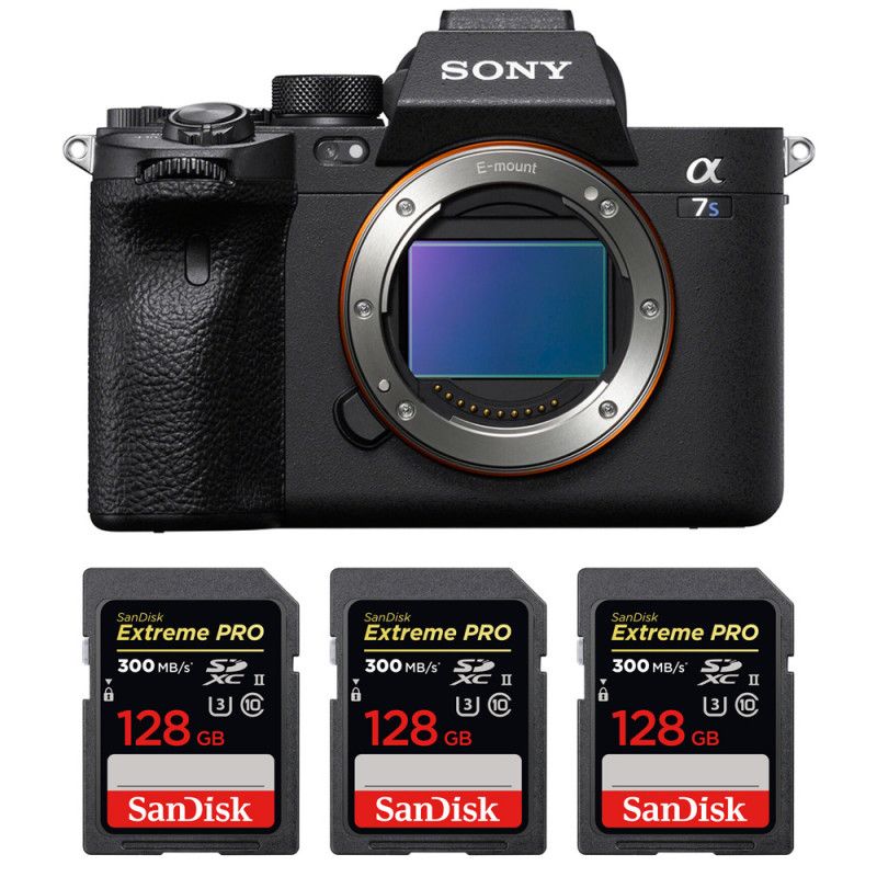 Sony Alpha a7S III Nu + 3 SanDisk 128GB Extreme PRO UHS-II SDXC 300MB/s 2-Year Warranty
