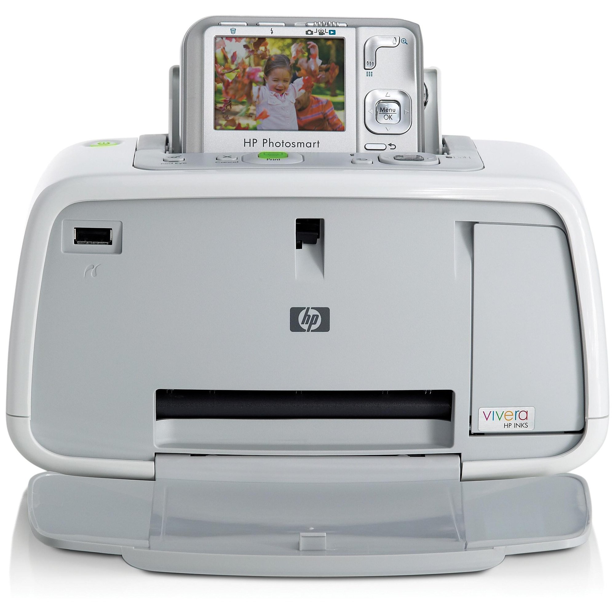 HP Photosmart A444 - Digital Camera and Printer with Integrated Dock - Compact - 5.0 MP - 3x Optical Zoom