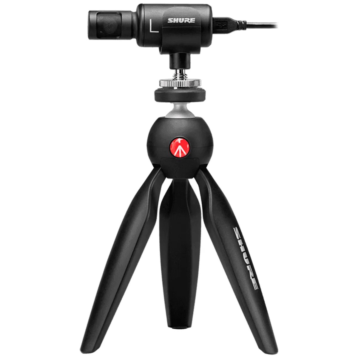 Kit de video Shure MV88+ - Micrófono estéreo de condensador - Compatível con iOS, Android, PC y Mac - Trípode Manfrotto PIXI mini