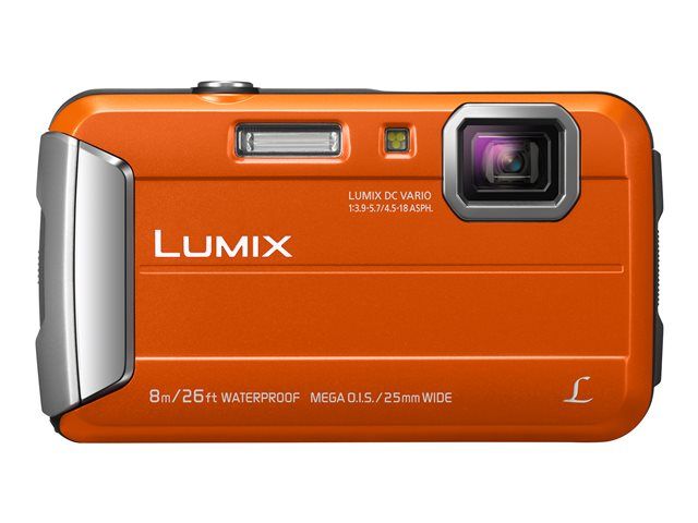 Appareil photo numérique compact Panasonic - 16,1 mégapixels - 720p - Zoom optique 4x - Étanche jusqu'à 8 mètres - Orange