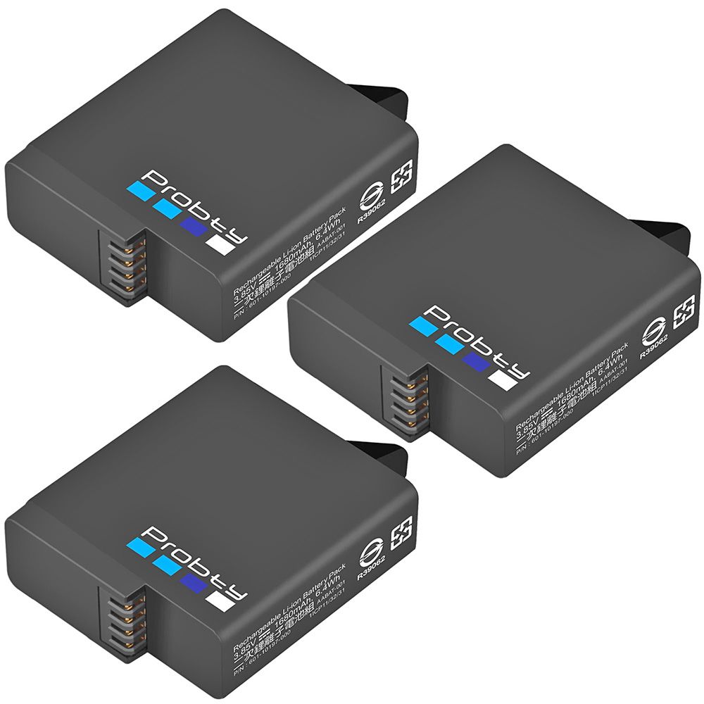 3x Rechargeable 1680mAh Li-ion Battery for GoPro Hero 5/6/7