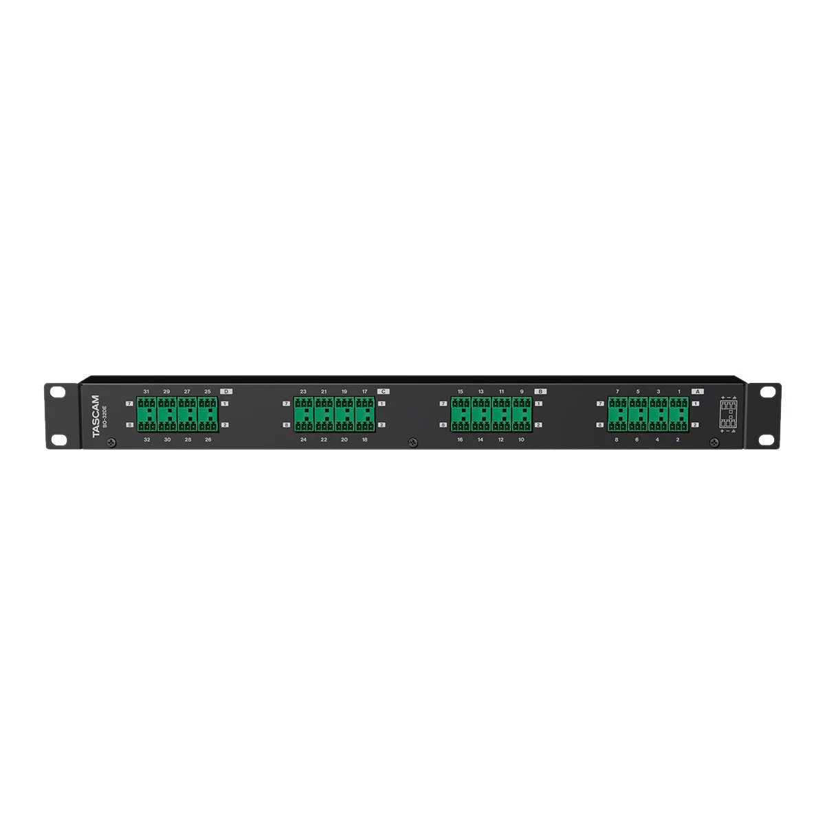 Tascam BO-32DE - 1U Rackable Patch Bay with 32 Euroblock Connectors
