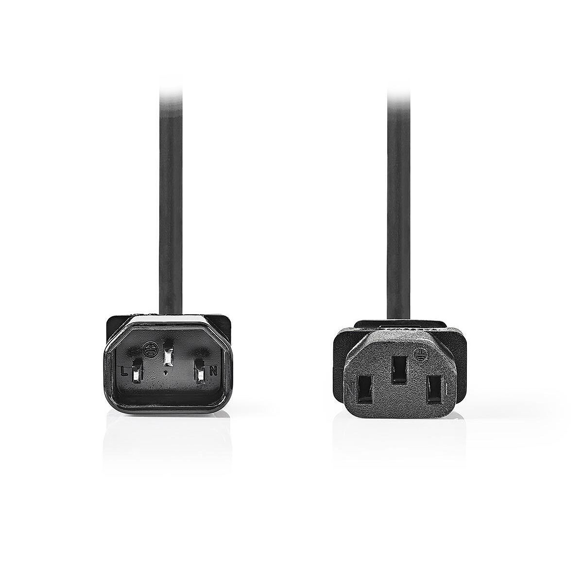 Nedis Rallonge pour PC, moniteur et onduleur noir - 3 mètres