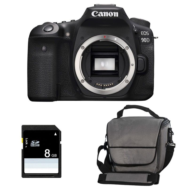 Canon EOS 90D 32.5MP APS-C DSLR Camera with 3-Year Warranty + Bag + 8GB SD Card