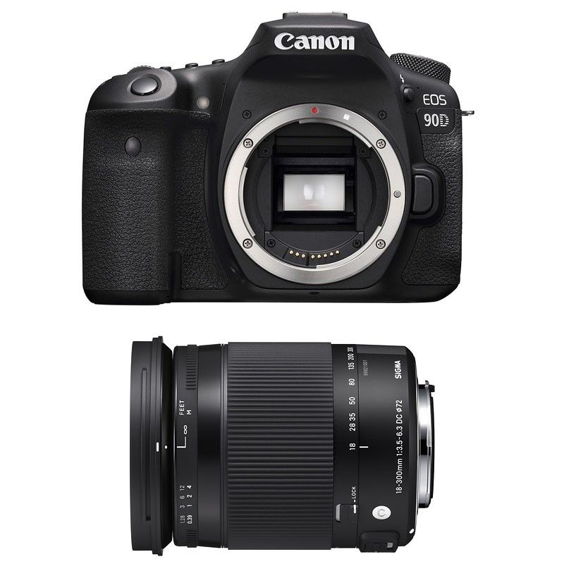 Canon EOS 90D + Sigma 18-300 OS HSM Contemporary 3-Year Warranty