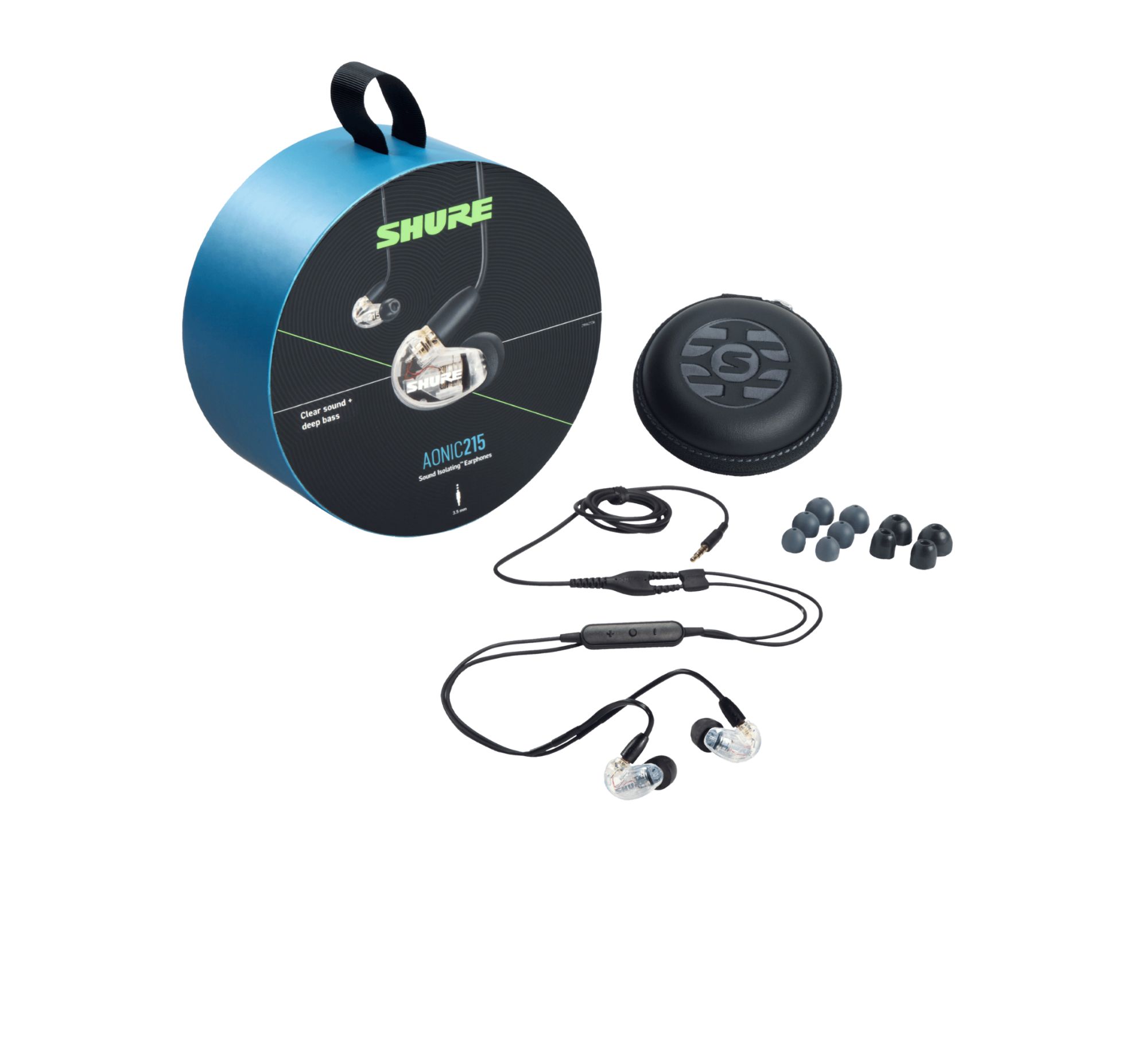 Shure SE215DYCL+UNI-EFS In-Ear Earphones with Sound Isolating Technology, 3.5mm Jack, 2-Year Warranty