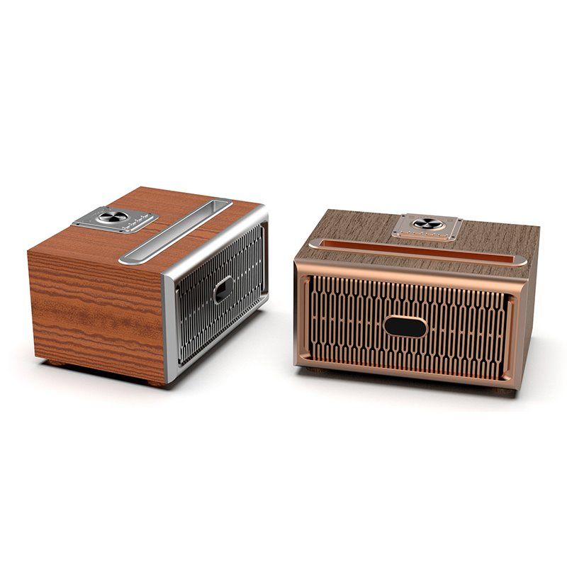 Altavoz Bluetooth retro compacto Favorever W06 - Marrón Claro