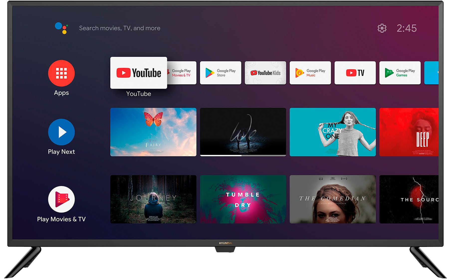 TV inteligente Hyundai de 42 pulgadas con Android TV y Netflix Full HD