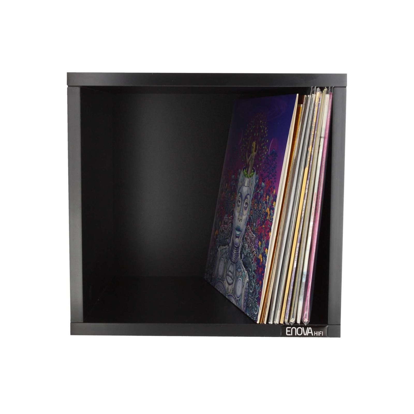 Enova Vinyl Box 120BL - Black Storage Unit for 120 Vinyl Records