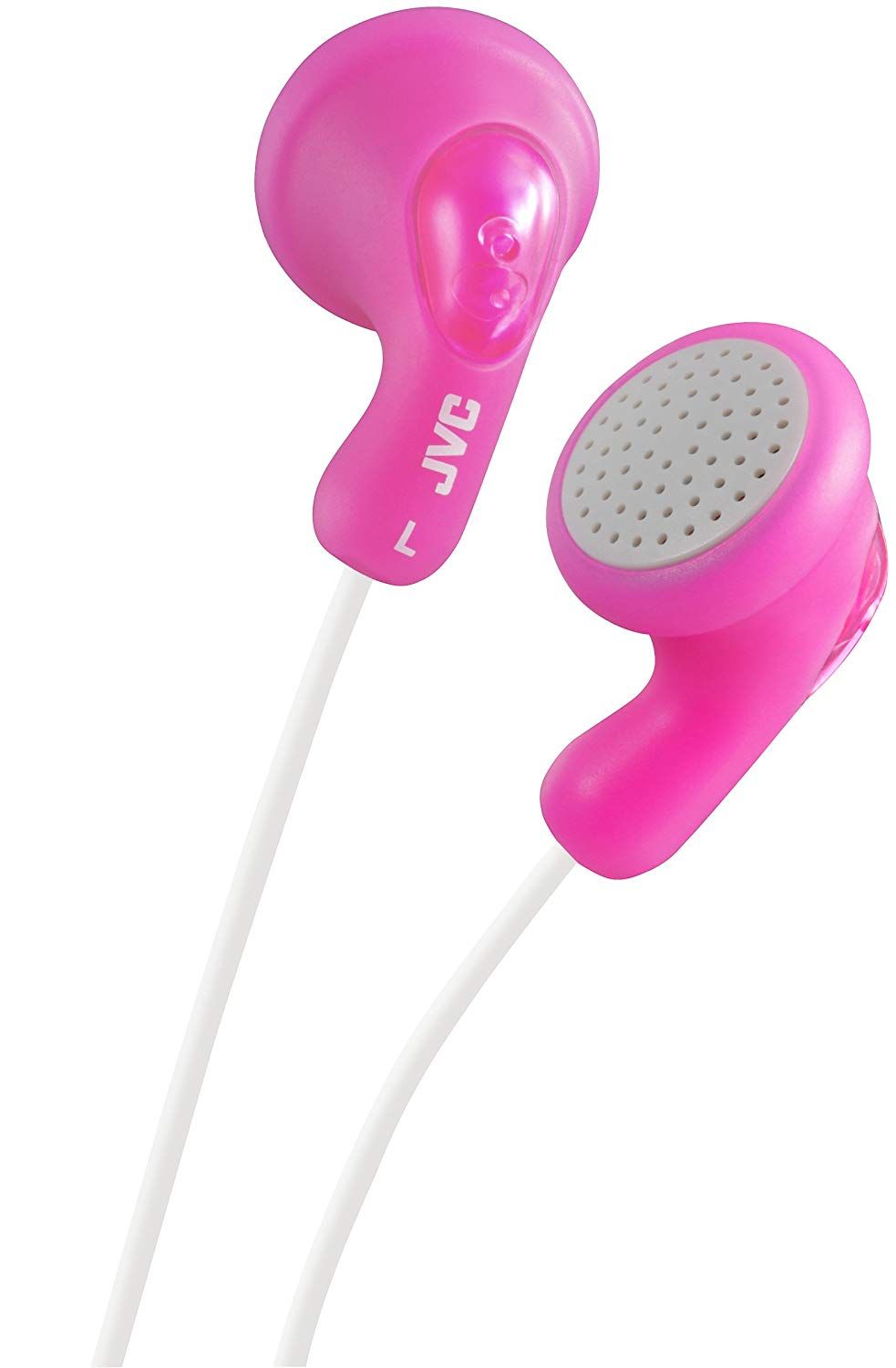 JVC HA-F14 Gumy Headphones - 3.5mm Cable Jack - Peach Pink
